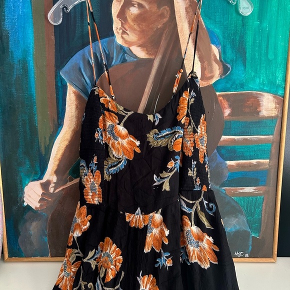 Patrons of Peace Black and Orange Floral Jumpsuit M - Picture 4 of 16